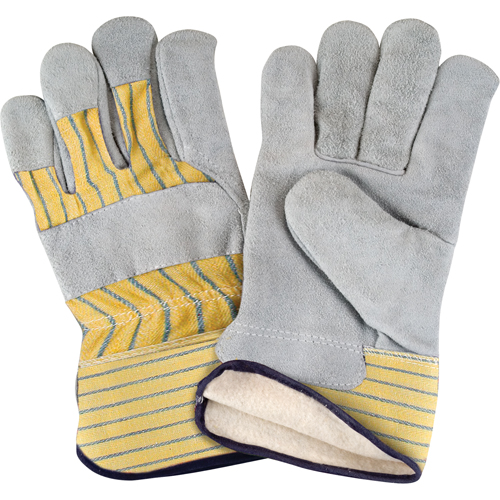 Winter-Lined Fitters Gloves, X-Large, Split Cowhide Palm, Cotton Fleece Inner Lining Equipex