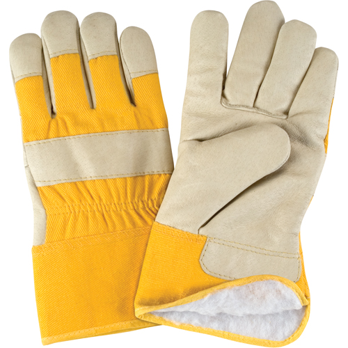 Gants d'ajusteur doubl&eacute;s pour l'hiver, Grand, Paume en Cuir fleur de porc, Doublure en Boa Equipex