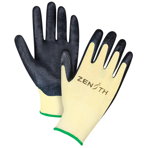 Gants r&eacute;sistants &agrave; la coupe avec prise sup&eacute;rieure, Taille Moyen/8, Calibre 13, Rev&ecirc;tement Mousse de nitrile, Enveloppe en Aramide, ANSI/ISEA 105 niveau 3/EN 388 niveau 5 Equipex
