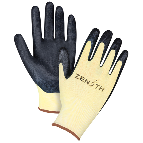 Gants r&eacute;sistants &agrave; la coupe avec prise sup&eacute;rieure, Taille Grand/9, Calibre 13, Rev&ecirc;tement Mousse de nitrile, Enveloppe en Aramide, ANSI/ISEA 105 niveau 3/EN 388 niveau 5 Equipex