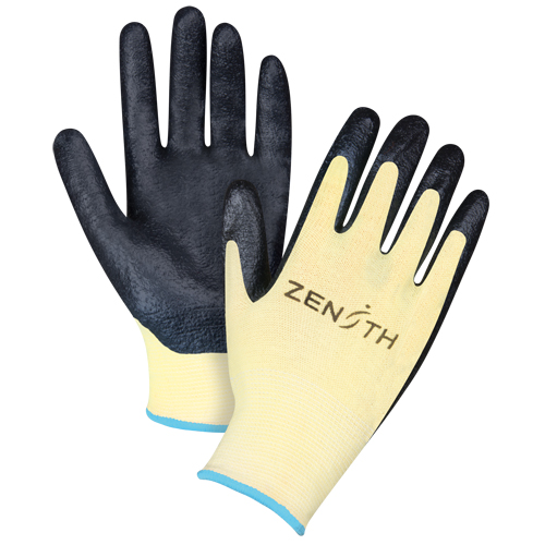 Gants r&eacute;sistants &agrave; la coupe avec prise sup&eacute;rieure, Taille T-Grand/10, Calibre 13, Rev&ecirc;tement Mousse de nitrile, Enveloppe en Aramide, ANSI/ISEA 105 niveau 3/EN 388 niveau 5 Equipex