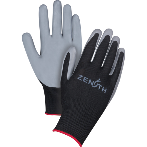 Gants enduits confortables de premi&egrave;re qualit&eacute;, 8/Moyen, R&ecirc;vetement Nitrile, Calibre 13, Enveloppe en Polyester Equipex