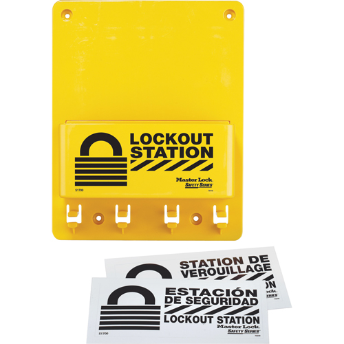 Poste de verrouillage compacte, Cadenas Aucune, Capacit&eacute; de 4, Cadenas Non compris Equipex
