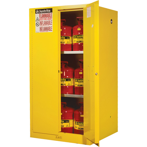 Armoires Sure-Grip EX pour produits inflammables, 60 gal., 2 Porte(s), 34" La x 65" h x 34" p Equipex