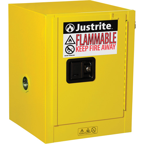 Sure-Grip&reg; EX Countertop Flammable Safety Cabinet, 4 gal., 1 Door, 17" W x 22" H x 17" D Equipex