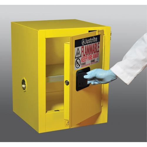 Sure-Grip&reg; EX Countertop Flammable Safety Cabinet, 4 gal., 1 Door, 17" W x 22" H x 17" D Equipex
