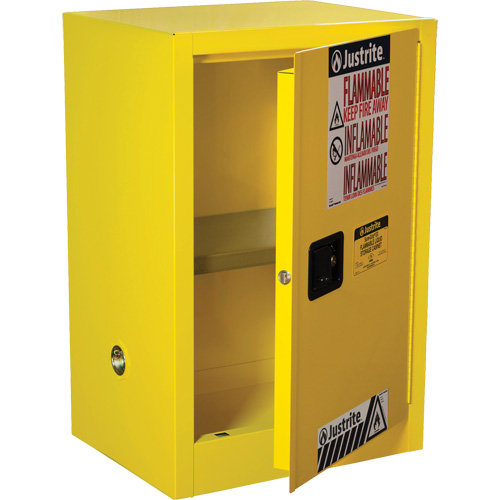 Armoire de s&eacute;curit&eacute; compacte pour produits inflammables EX Sure-Grip, 12 gal., 1 Porte(s), 23,25" La x 35" h x 18" p Equipex