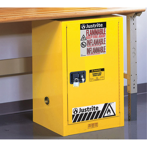 Armoire de s&eacute;curit&eacute; compacte pour produits inflammables EX Sure-Grip, 12 gal., 1 Porte(s), 23,25" La x 35" h x 18" p Equipex