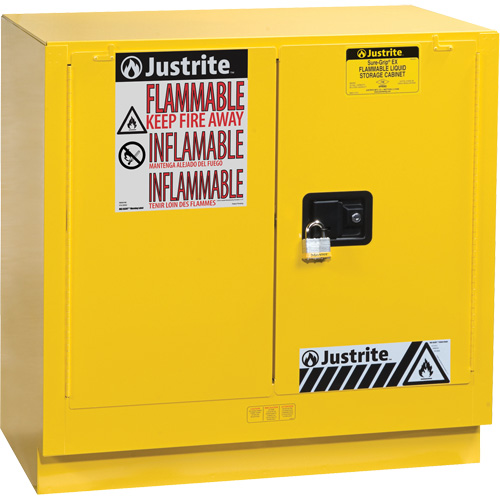 Armoire de s&eacute;curit&eacute; pour dessous de comptoir pour produits inflammables EX Sure-Grip, 22 gal., 2 Porte(s), 35" La x 35" h x 22" p Equipex