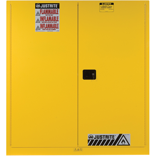 Armoires Sure-Grip EX pour entreposage de barils &agrave; la verticale, Capacit&eacute; de 60 gal. US, 2 barils, Jaune Equipex