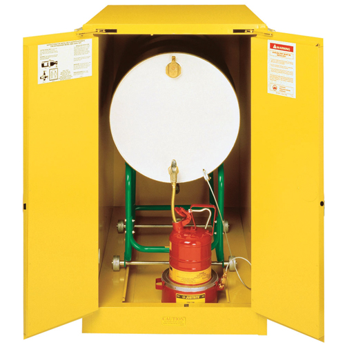 Armoires Sure-Grip EX pour entreposage de barils &agrave; l'horizontale, Capacit&eacute; de 55 gal. US, Jaune Equipex