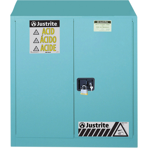 Armoires de s&eacute;curit&eacute; pour acides & produits corrosifs avec doublure ChemCor, 30 gal., 43" x 44" x 18" Equipex