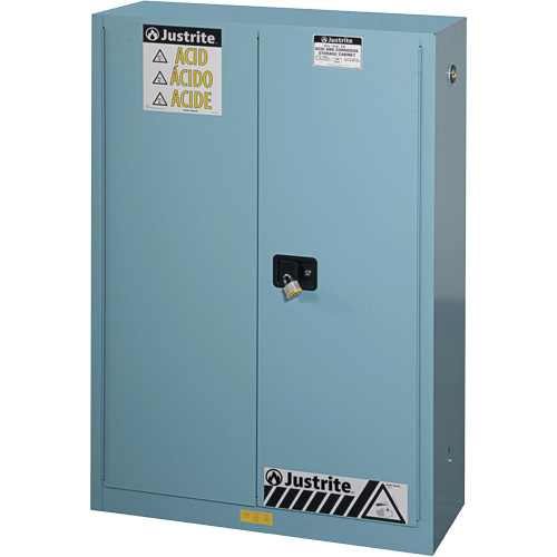 Armoires de s&eacute;curit&eacute; pour acides & produits corrosifs avec doublure ChemCor, 45 gal., 43" x 65" x 18" Equipex