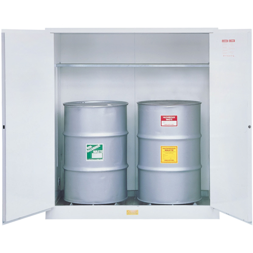 Armoires de s&eacute;curit&eacute; pour d&eacute;chets dangereux, Capacit&eacute; de 55 gal. US, Blanc Equipex