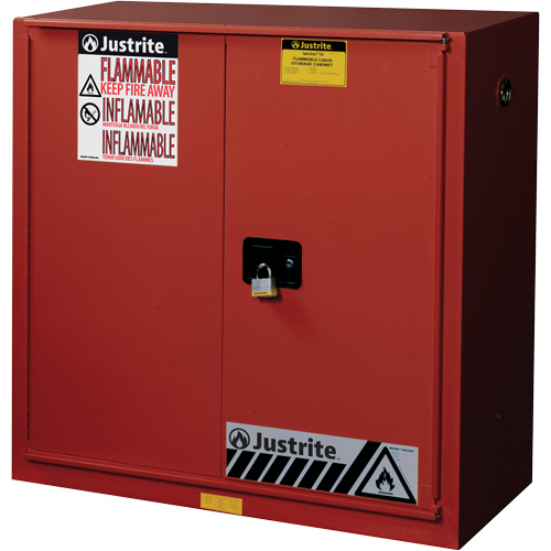 Armoire de s&eacute;curit&eacute; pour la peinture et les encres combustibles EX Sure-Grip, 40 gal., 3 tablettes Equipex