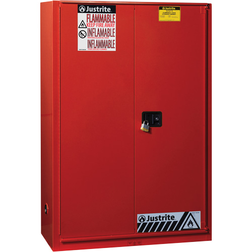 Armoire de s&eacute;curit&eacute; pour la peinture et les encres combustibles EX Sure-Grip, 60 gal., 5 tablettes Equipex