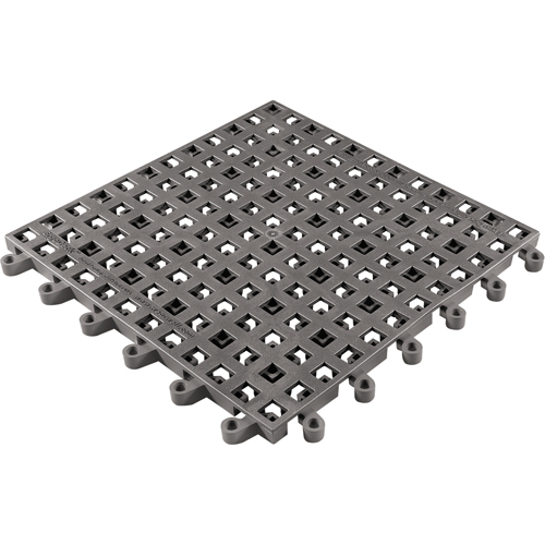 Tapis Ergodeck tout usage No 564 & No 566, PVC, 1-1/2' la c, 1-1/2' lo, 7/8" &eacute;paisseur, Charbon Equipex