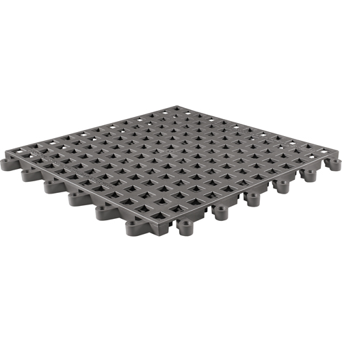 Tapis Ergodeck tout usage No 564 & No 566, PVC, 1-1/2' la c, 1-1/2' lo, 7/8" &eacute;paisseur, Charbon Equipex