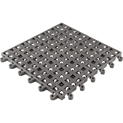Tapis Ergodeck tout usage No 564 & No 566, PVC, 1-1/2' la c, 1-1/2' lo, 7/8" &eacute;paisseur, Charbon Equipex