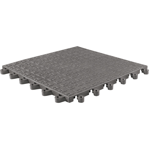 ErgoDeck&reg; Soft No. 566 Matting, PVC, 1-1/2' W x 1-1/2' L, 7/8" Thick, Charcoal Equipex