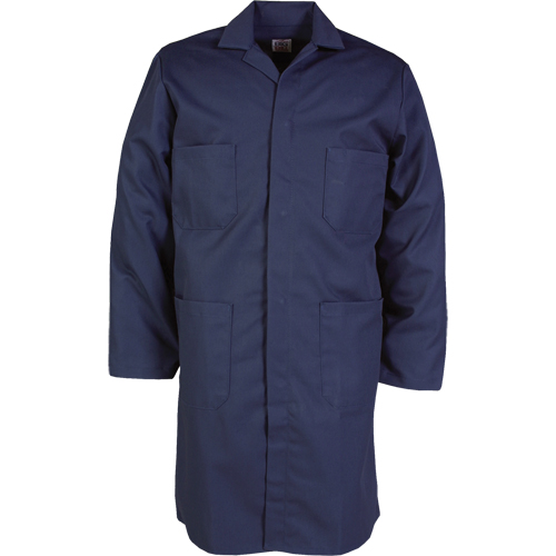 Lab Coat, Poly-Cotton, 46, Navy Blue Equipex