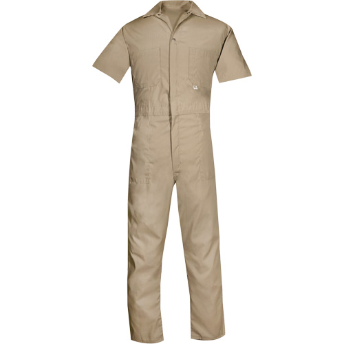 Short Sleeved Coveralls, Men's, Tan, Size 2X-Large (Tall) Equipex