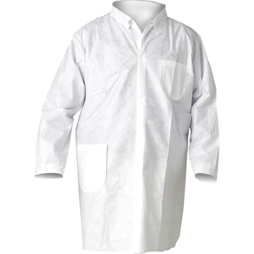 KleenGuard A20 Lab Coats, SMS, White, Medium Equipex