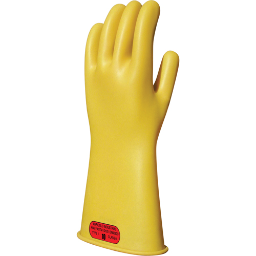 Gants isolants en caoutchouc naturel jaune, ASTM classe 0, Taille 8, 11" lo Equipex