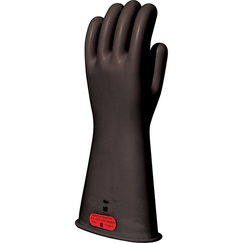 Gants isolants en caoutchouc naturel noir, ASTM classe 0, Taille 8, 14" lo Equipex