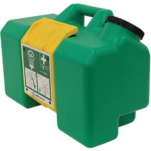 Poste de douche oculaire, Aliment&eacute; par gravit&eacute;, Capacit&eacute; 9 gal., Conformit&eacute; ANSI Z358.1 Equipex
