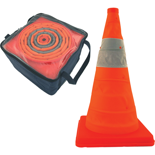Balises repliables Pack & Pop, 28" h, Orange Equipex