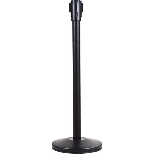 Poteau r&eacute;cepteur pour barri&egrave;res sur pieds pour le contr&ocirc;le des foules, Hauteur de 35", Noir Equipex