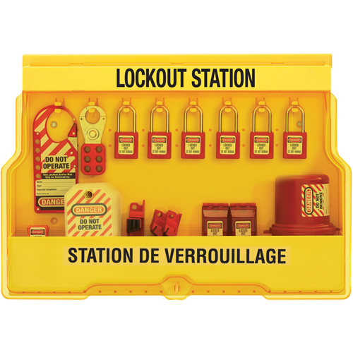Postes de verrouillage &eacute;lectrique, Cadenas Thermoplastique, Capacit&eacute; de 16, Cadenas Compris Equipex
