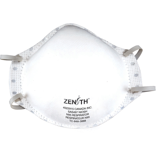 Respirateur contre les particules, N95, Certifi&eacute; NIOSH, Moyen/grand Equipex