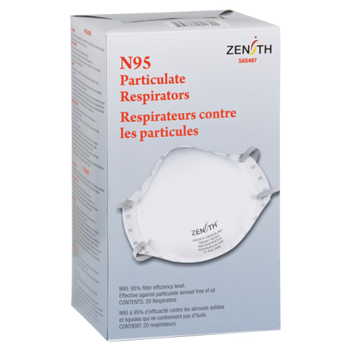 Respirateur contre les particules, N95, Certifi&eacute; NIOSH, Moyen/grand Equipex