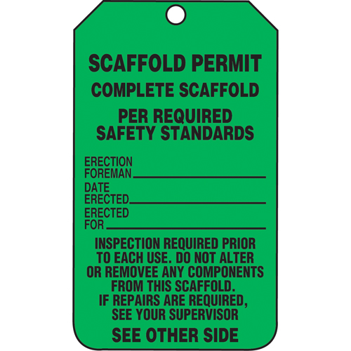 &eacute;tiquettes de s&eacute;curit&eacute; d'inspection et de contr&ocirc;le de l'&eacute;tat de l'&eacute;quipement, Papier cartonn&eacute;, 3-1/8" la x 5-7/8" h, Anglais Equipex
