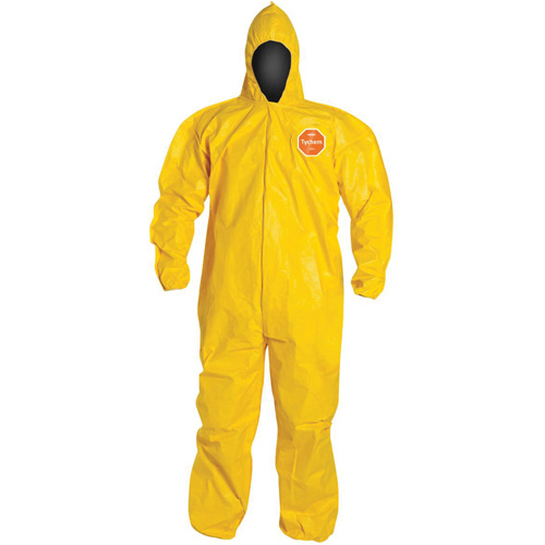 Hooded Coveralls, Tychem&reg; 2000, 3X-Large, Yellow Equipex