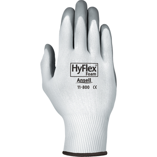 Gants Hyflex 11-800, 10/T-Grand, R&ecirc;vetement Mousse de nitrile, Calibre 15, Enveloppe en Nylon Equipex