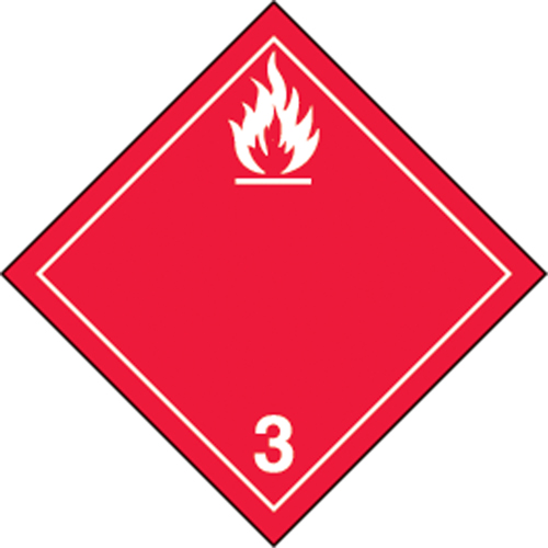 TDG Shipping Labels, Class 3, Flammable Liquids, Paper Equipex