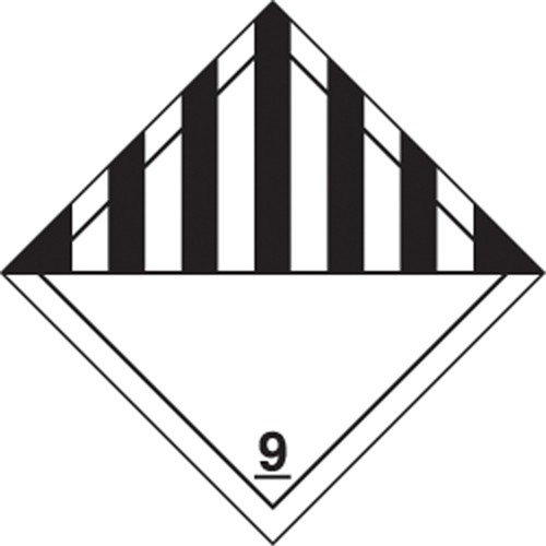 &eacute;tiquettes d'exp&eacute;dition TMD, Classe 9, Mati&egrave;res dangereuses diverses, Papier Equipex