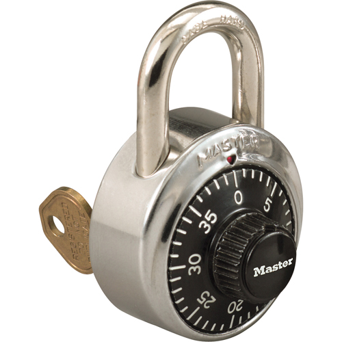 Padlock, Combination, Hardened Steel, 1-7/8" Width Equipex