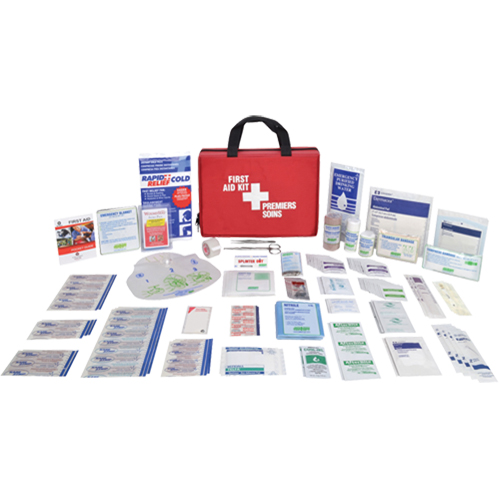 Trousses de premiers soins format mallette, Dispositif m&eacute;dical Classe 1, Sac en nylon Equipex
