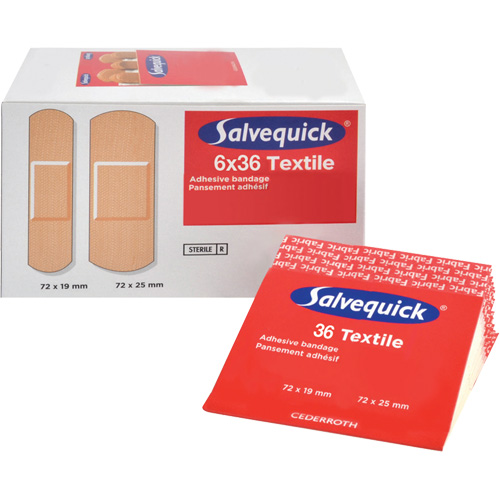 Salvequick&reg; Bandage Dispensing Systems Refills, Rectangular/Square, Fabric, Sterile Equipex