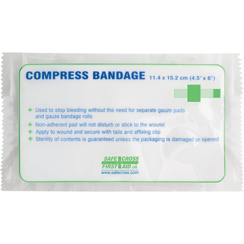 Pansements compressifs, embouts gaufr&eacute;s, Couper au besoin lo x 4-1/2" la Equipex