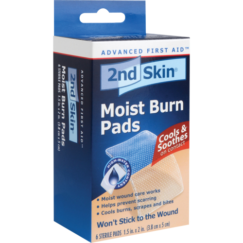 Compresses humides pour brûlures 2nd Skin, 1-1/2" x 2", Classe 2 Equipex