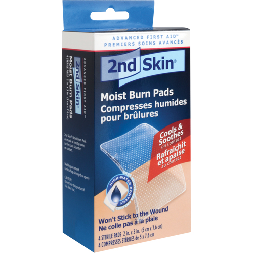 Compresses humides pour brûlures 2nd Skin, 2" x 3", Classe 2 Equipex