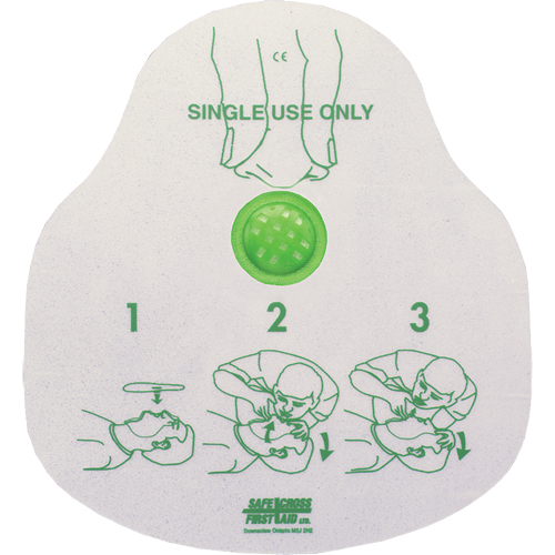CPR Faceshield, Single Use Faceshield, Class 2 Equipex