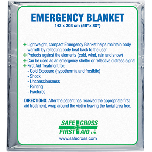 Couvertures de secours aluminis&eacute;es, Polyester aluminis&eacute; Equipex