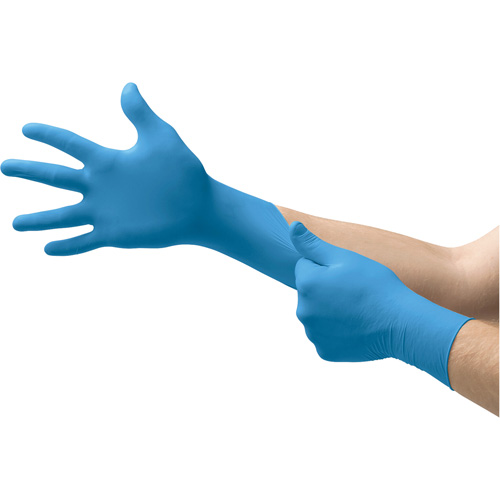 Disposable Gloves, Small, Nitrile, 5-mil, Powdered, Blue Equipex