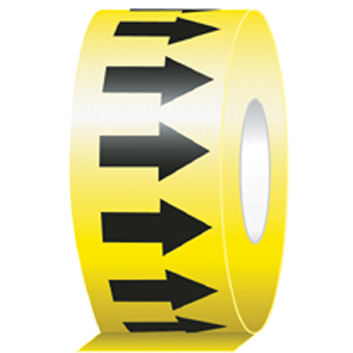 Directional Flow Arrow Tapes, 104', Black on Yellow Equipex